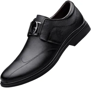 Mens Oxfords Shoes Classic Pointed Toe Orthopedic Leather Shoes Faux Patent Leather Tuxedo Dress Shoes