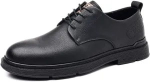 Men's Oxfords Shoes Mens Fashion Classic Lace Up Dress Shoes Breathable Leather Wingtip Brogue