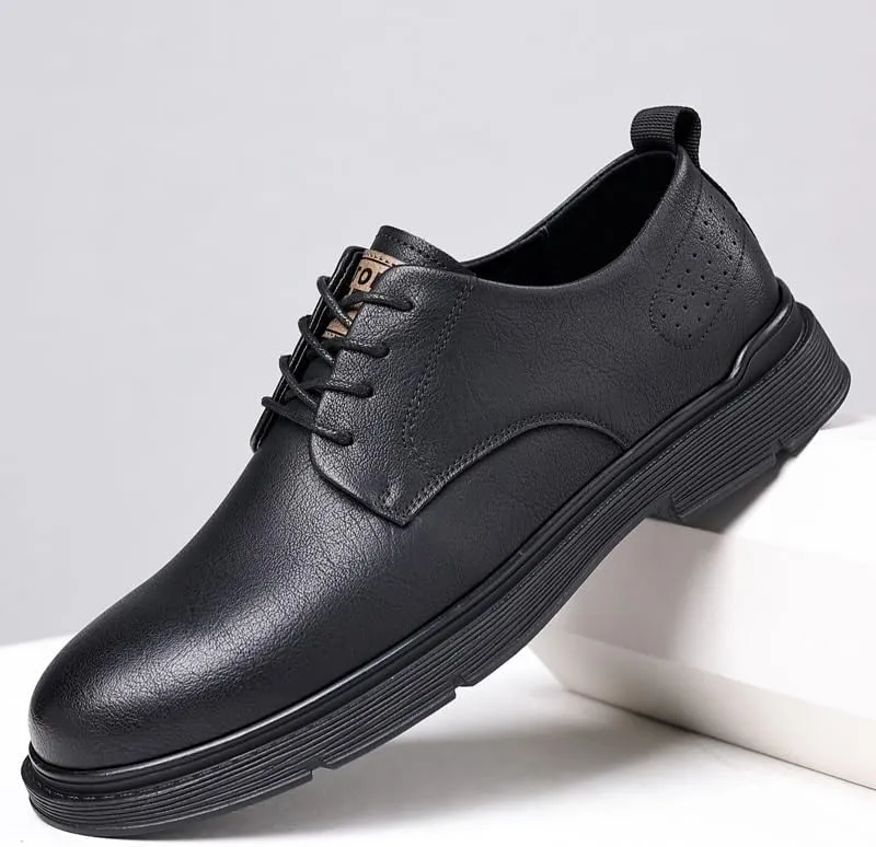 Men's Oxfords Shoes Mens Fashion Classic Lace Up Dress Shoes Breathable Leather Wingtip Brogue