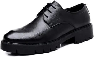Men's Retro Comfortable Business Oxford Shoes Formal Business Casual Dress Shoes Men Casual Wedding Faux Patent Derby Shoe