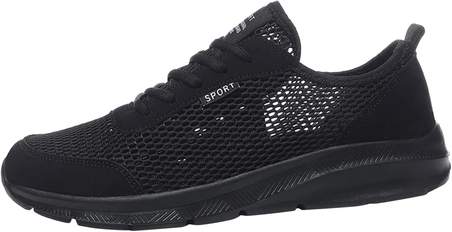 Mens Running Shoes Slip-on Walking Tennis Sneakers Lightweight Breathable Casual Soft Sole Mesh Workout Sports Shoes