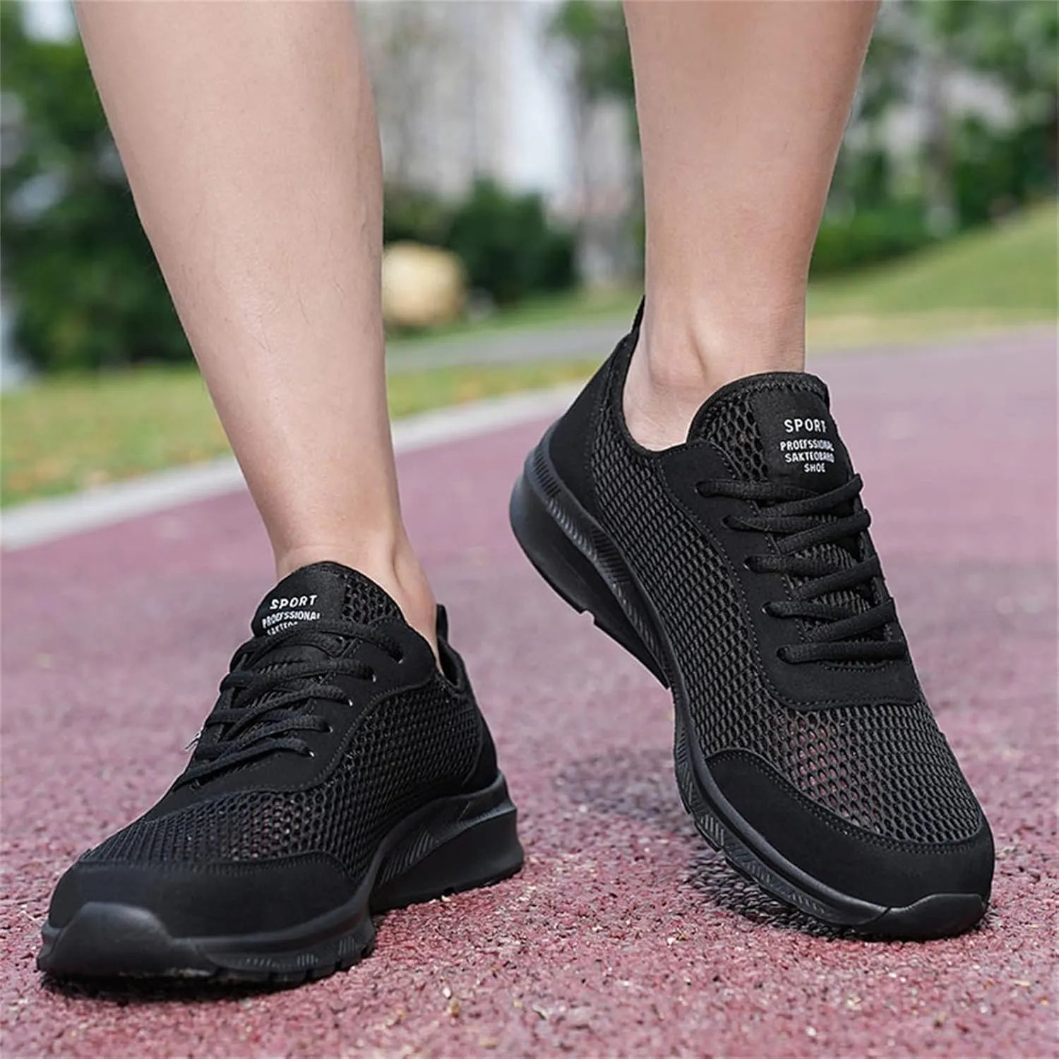 Mens Running Shoes Slip-on Walking Tennis Sneakers Lightweight Breathable Casual Soft Sole Mesh Workout Sports Shoes