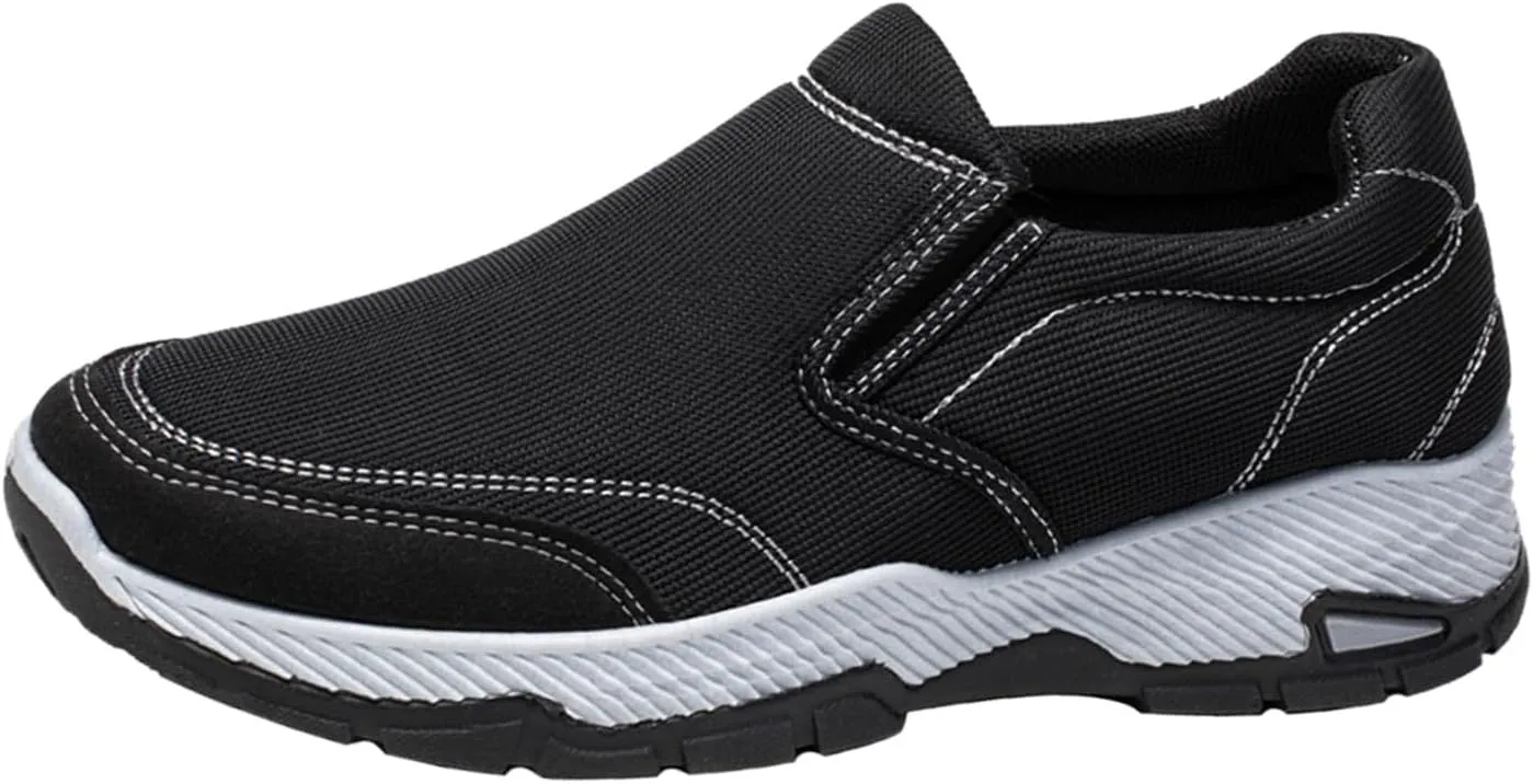 Mens Slip On Men's Fashion Solid Color Breathable Casual Shoes One Foot Stirrup Non Slip Soft Sole Walking Shoes
