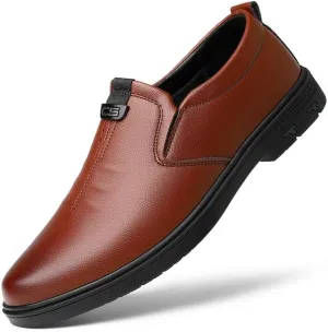 Men's Slip-Ons Loafers Pointed Toe Oxford Shoes Faux Patent Leather Business Office Dress Shoes