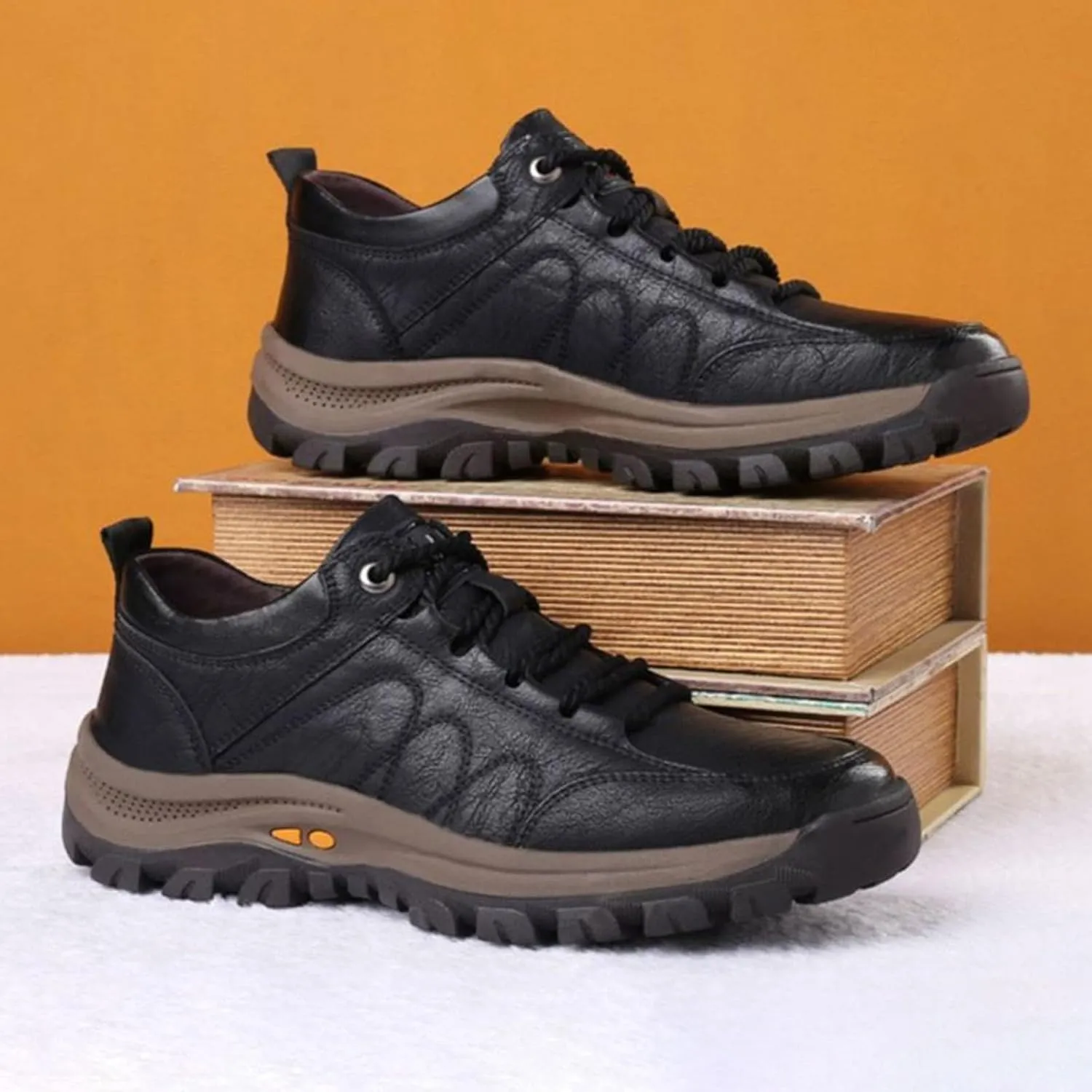 Men's Slip Shoes and Winter Single Cotton Casual Shoes Men's Hiking Sneakers Cotton Thickened and Warm