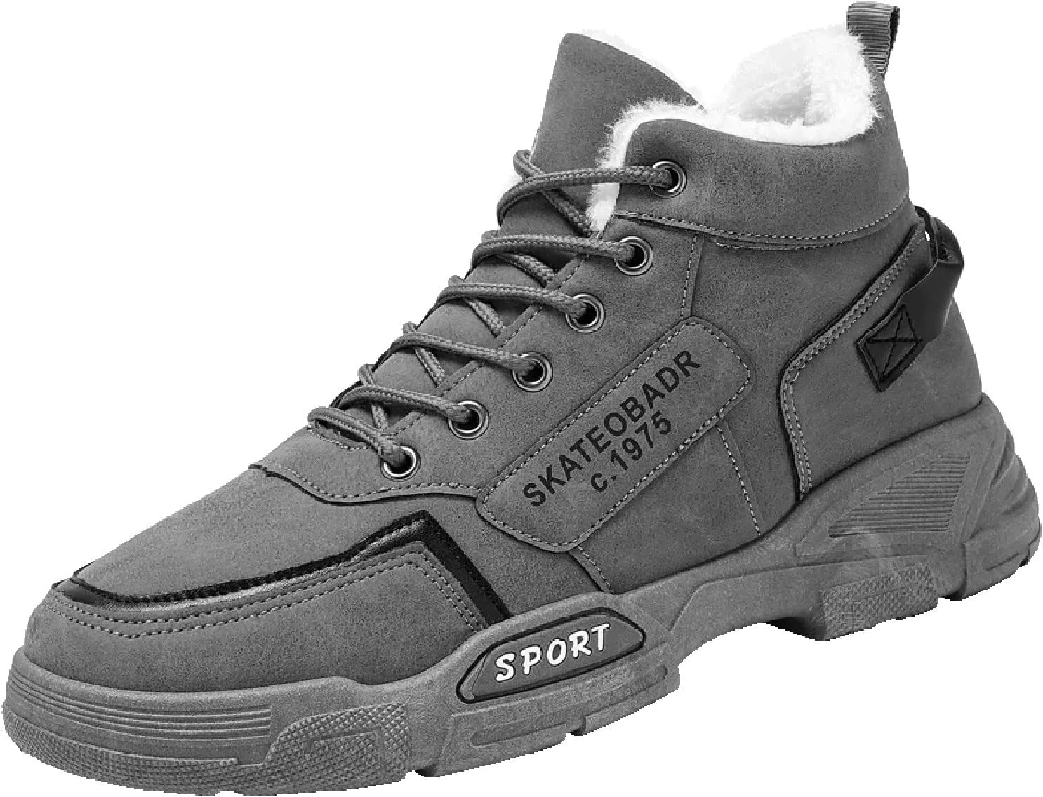 Men's Slip Shoes Men Shoes Winter Plush Casual Men Warm Work Clothes Casual for