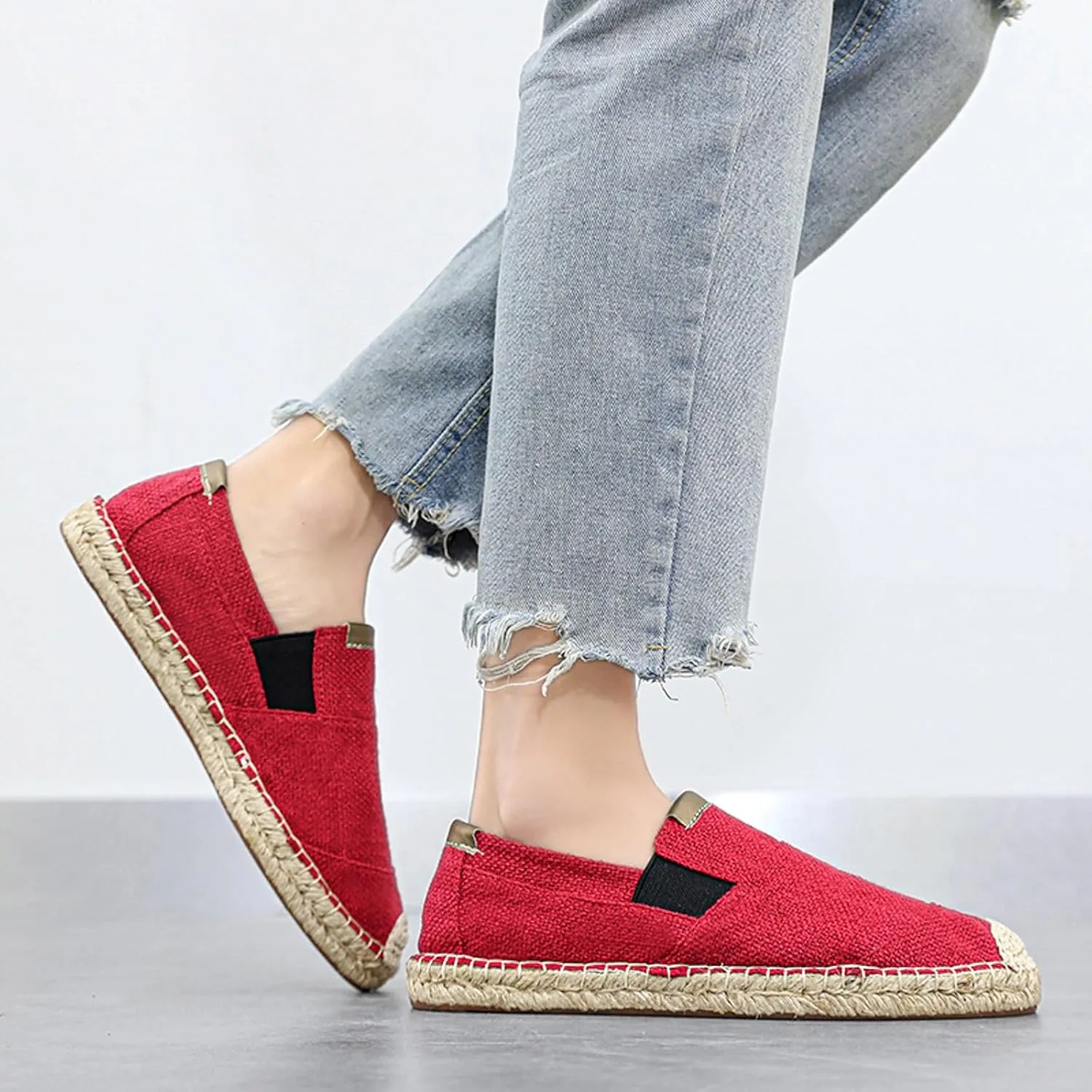 Men's Sneakers Men Casual Shoes Fashionable New Pattern Simple Canvas Flat Bottomed Slip On Comfortable and Trend Shoes