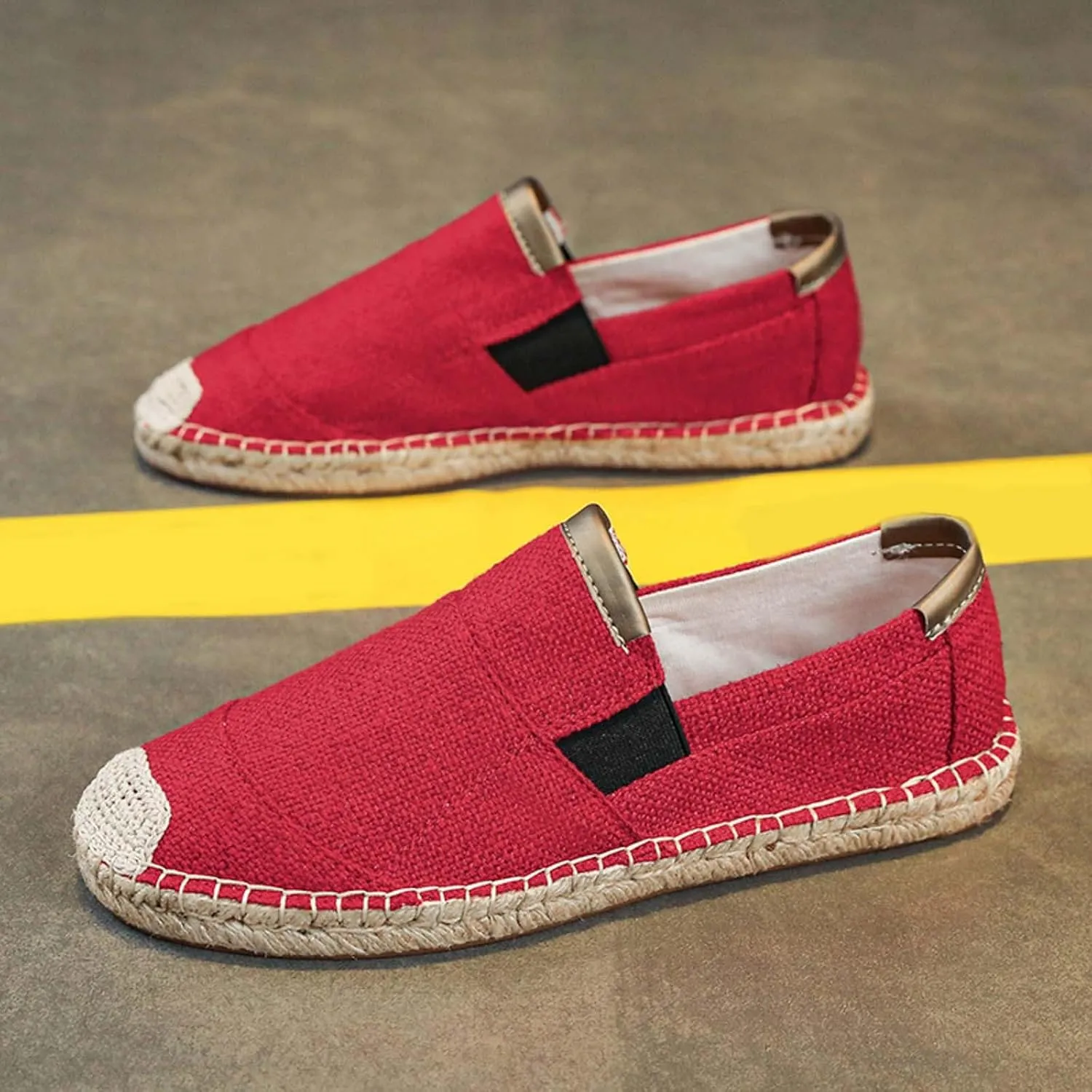 Men's Sneakers Men Casual Shoes Fashionable New Pattern Simple Canvas Flat Bottomed Slip On Comfortable and Trend Shoes