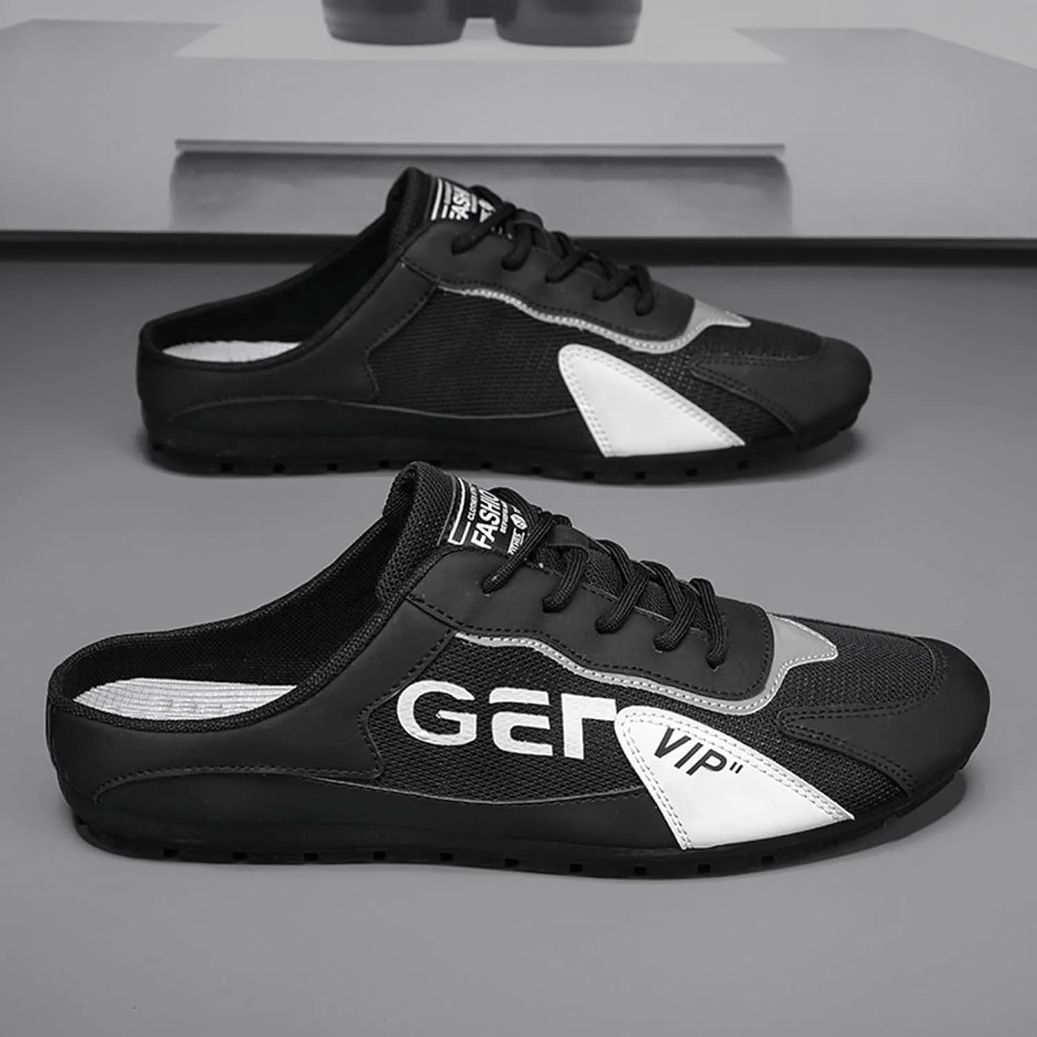 Men's Sneakers New Men's Shoes Trend Versatile Casual Shoes Lazy Man Half Slipperboard Male