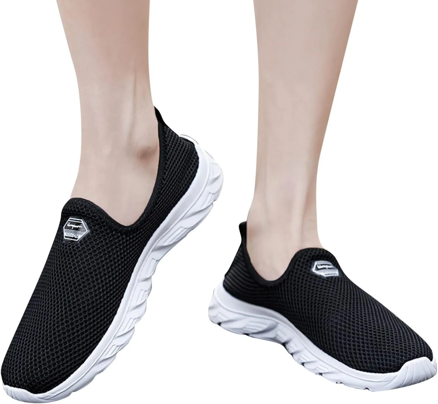 Mens Walking Shoes Women Casual Dress Shoes Womens Shoes Sneakers Lightweight Hiking Shoes PU Leather Tennis Shoes Low Top Wide Tennis Shoes Slip Ons