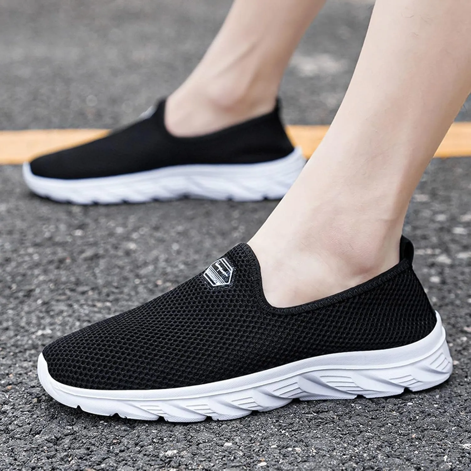 Mens Walking Shoes Women Casual Dress Shoes Womens Shoes Sneakers Lightweight Hiking Shoes PU Leather Tennis Shoes Low Top Wide Tennis Shoes Slip Ons