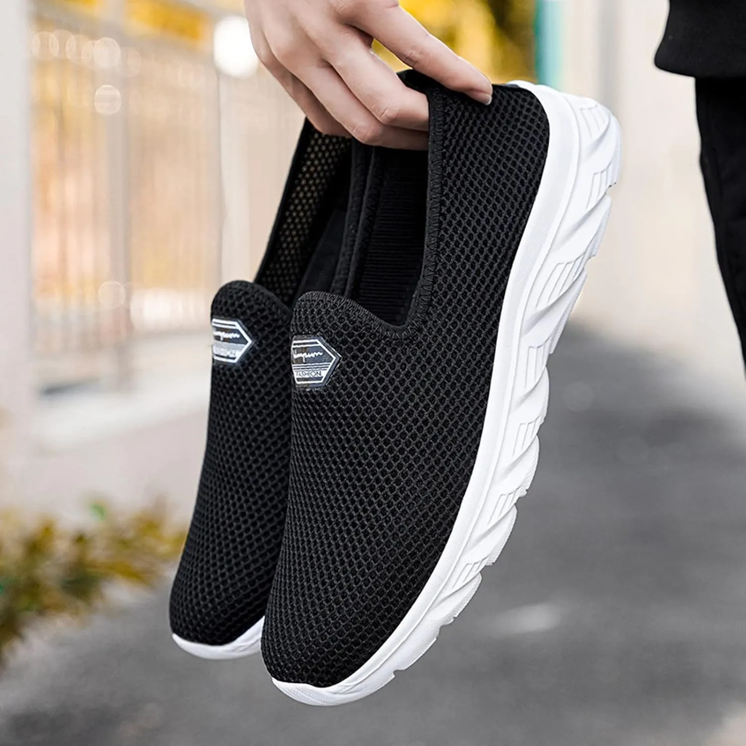 Mens Walking Shoes Women Casual Dress Shoes Womens Shoes Sneakers Lightweight Hiking Shoes PU Leather Tennis Shoes Low Top Wide Tennis Shoes Slip Ons
