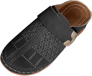 Mules for Women 2025 Comfortable Walking Wedge Clogs Slip-On Flat Mule Shoes Closed Toe Sandals Casual Hollow Out Non-Slip Arch Support Sandals