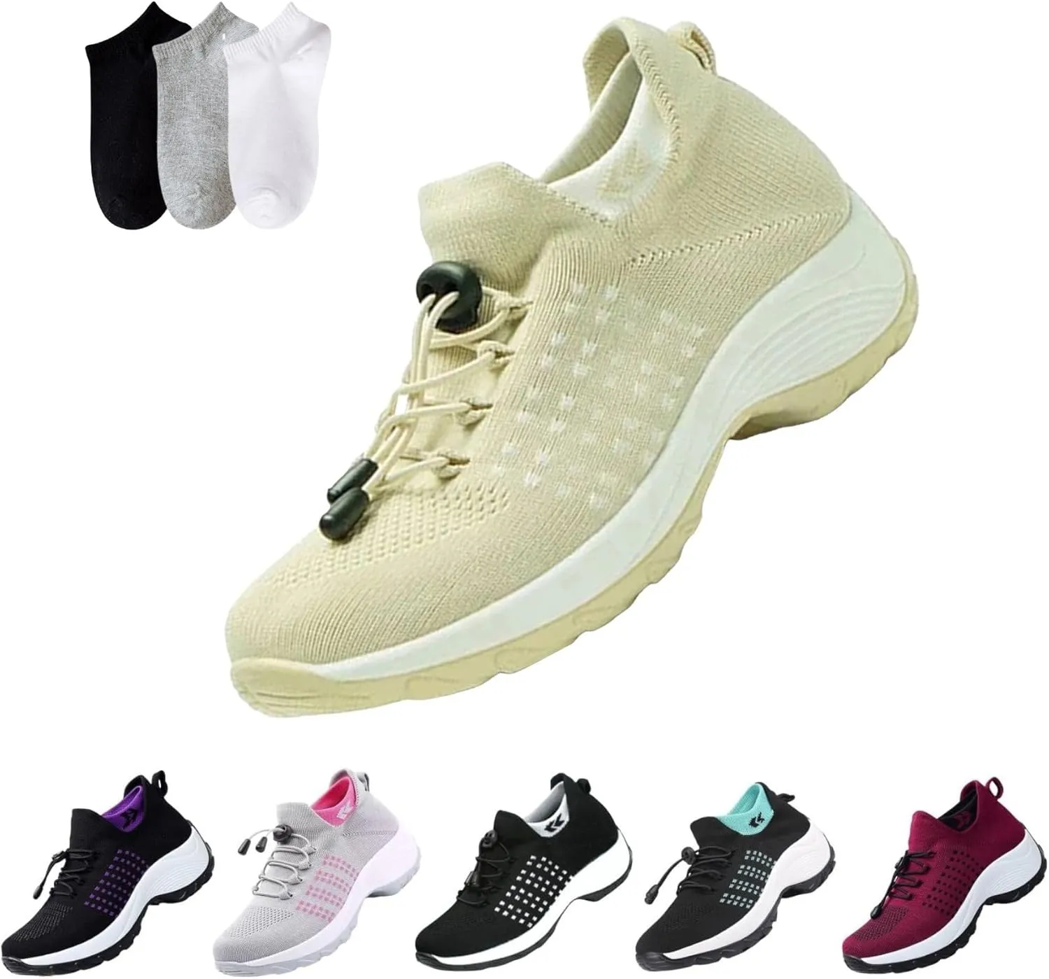 New Comfortwear Ortho Stretch Cushion Shoes for Women, Comfort Wear Ortho Stretch Cushion Shoes Breathable Shoes