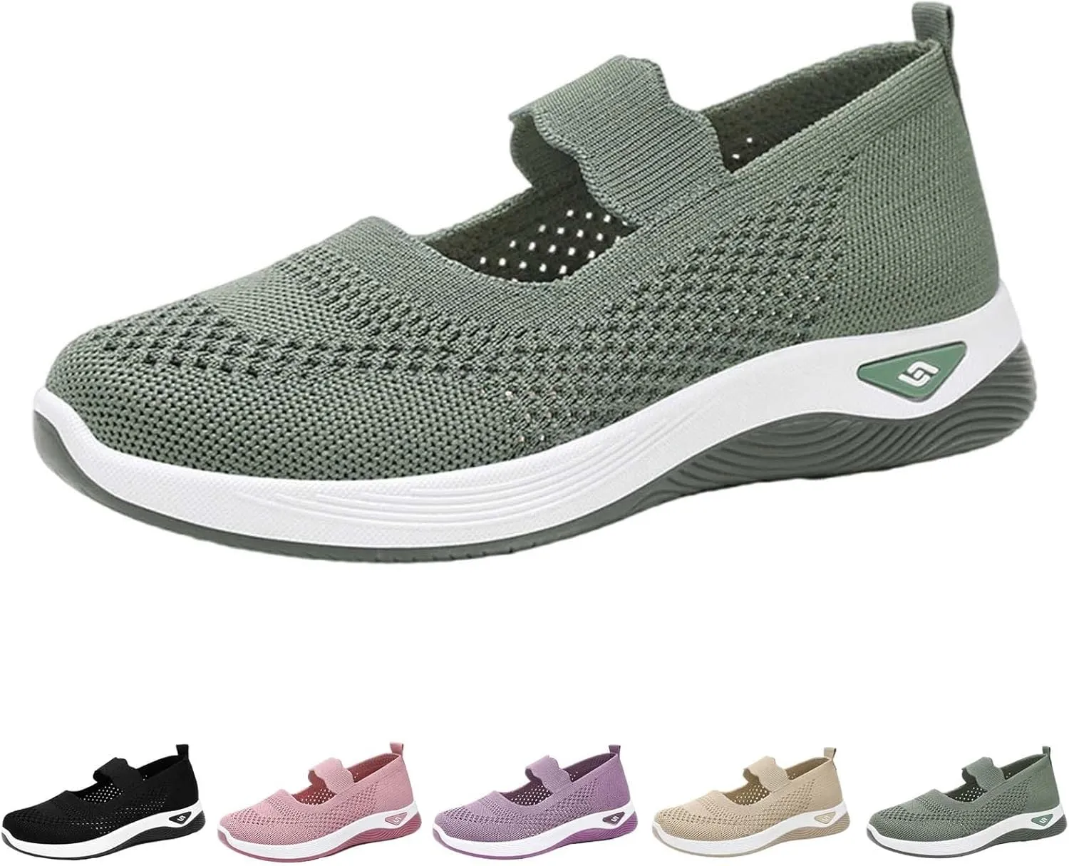 Non Slip Work Shoes Women Fashion Casual Work Shoes Chunky Sneakers Women's Soft Sole Mesh Comfort Orthopedic Basketball Shoe Grip Loafers Casual Slip On