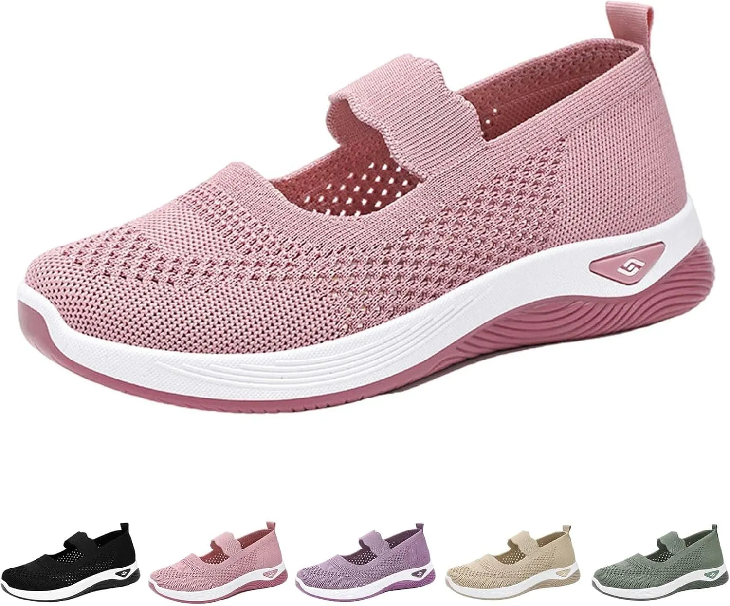 Non Slip Work Shoes Women Fashion Casual Work Shoes Chunky Sneakers Women's Soft Sole Mesh Comfort Orthopedic Basketball Shoe Grip Loafers Casual Slip On