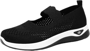 Non Slip Work Shoes Women Fashion Casual Work Shoes Chunky Sneakers Women's Soft Sole Mesh Comfort Orthopedic Basketball Shoe Grip Loafers Casual Slip On