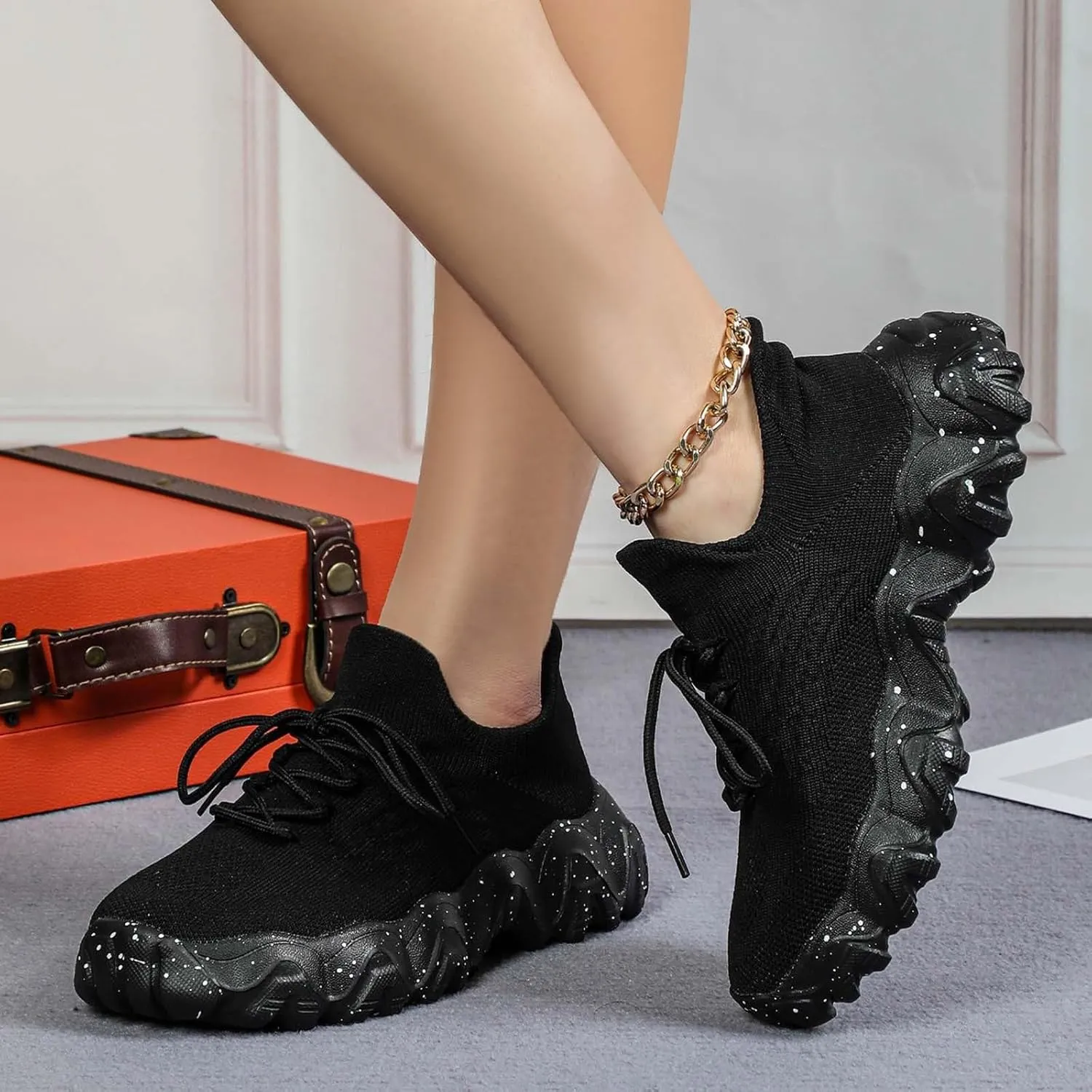 Nurse Babe Shoes for Women Breathable Mesh Casual Footwear Walking Running Sneakers with Arch Support Lightweight Non-Slip Orthopedic Sneakers Comfort Wear Orthowear Shoe