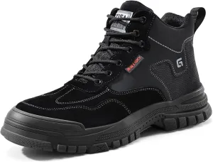 Nutropa Welding Work Boots for Men Composite Toe Safety Boots Non Slip Steel Toe Work Shoes Lightweight Construction Welder Boots