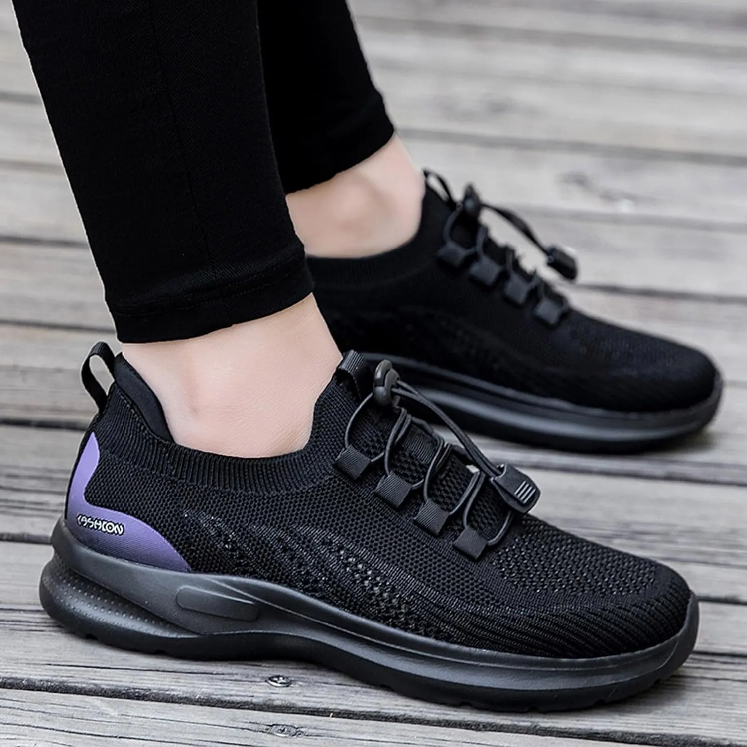 Plantar Fasciitis Shoes Women Non Slip Women's Hiking Shoes Wide Toe Box Walking Shoes Women Arch Support Slip On Sneakers Wide Toe Box Gym Shoes Women Black Comfy Shoes Women Work