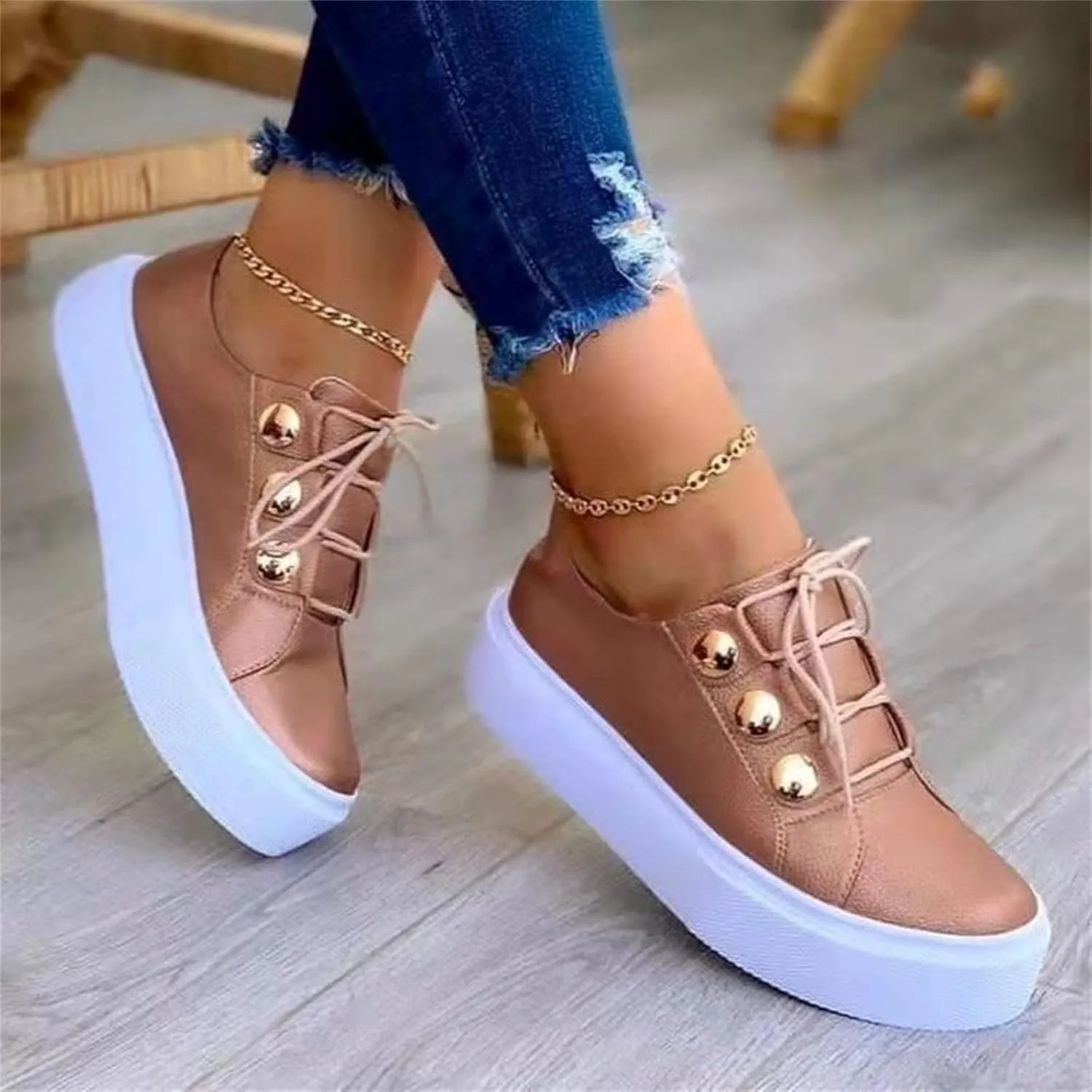 Platform Sneakers for Women Fashion Slip On Canvas Shoes Summer Casual Closed Toe Low Top Walking Flats Loafers Comfortable Breathable Lightweight Sneakers