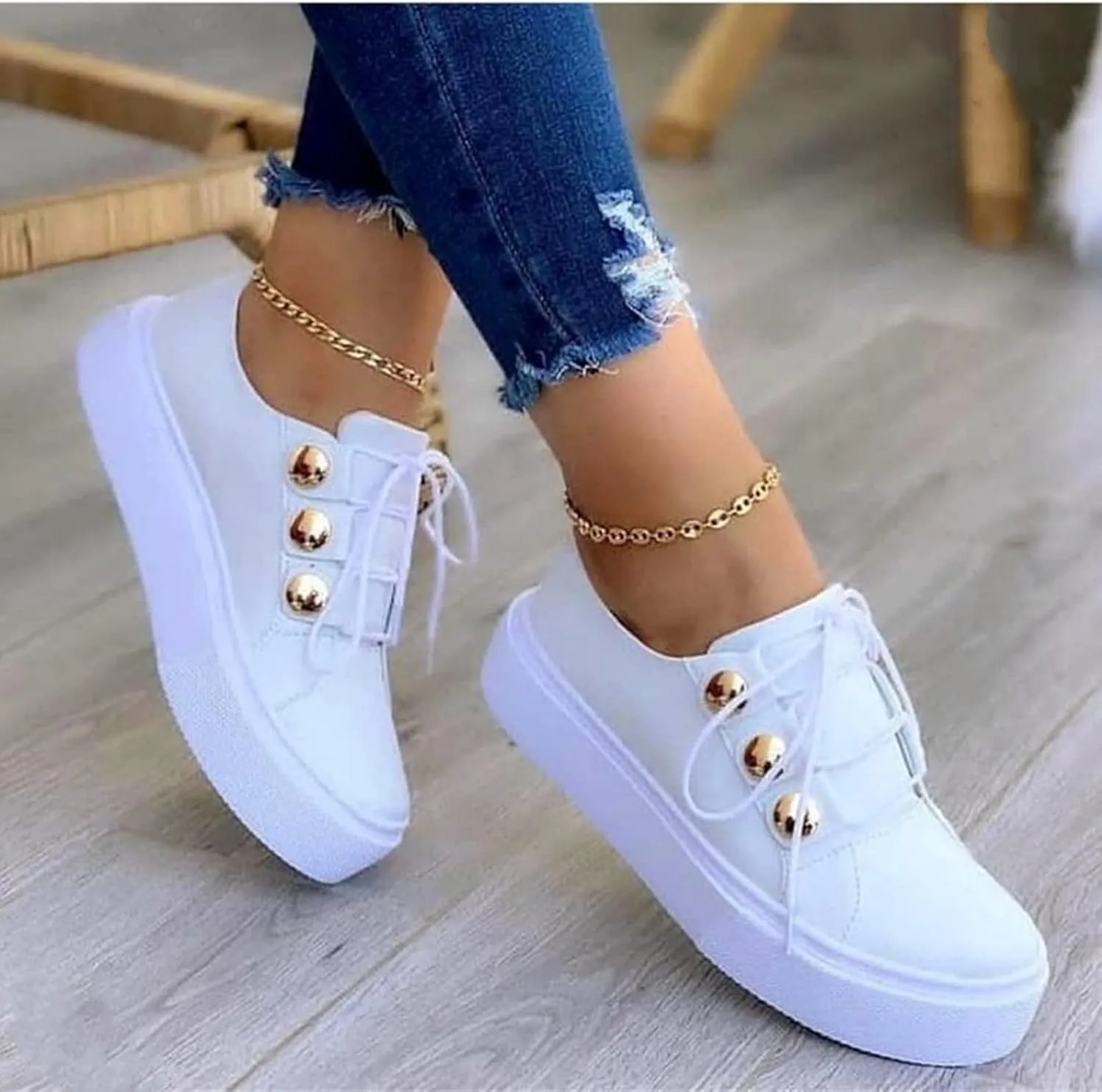 Platform Sneakers for Women Fashion Slip On Canvas Shoes Summer Casual Closed Toe Low Top Walking Flats Loafers Comfortable Breathable Lightweight Sneakers