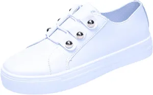Platform Sneakers for Women Fashion Slip On Canvas Shoes Summer Casual Closed Toe Low Top Walking Flats Loafers Comfortable Breathable Lightweight Sneakers