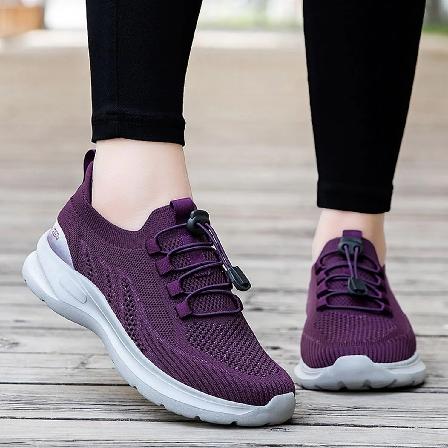 Platform Sneakers for Women Slip On Women's Slip On Shoes Size 6.5 Wide Black Non Slip Nurse Shoes for Women Womens Sneakers Black Sole Extra Wide Width Women's Diabetic Athletic Slip On Shoes