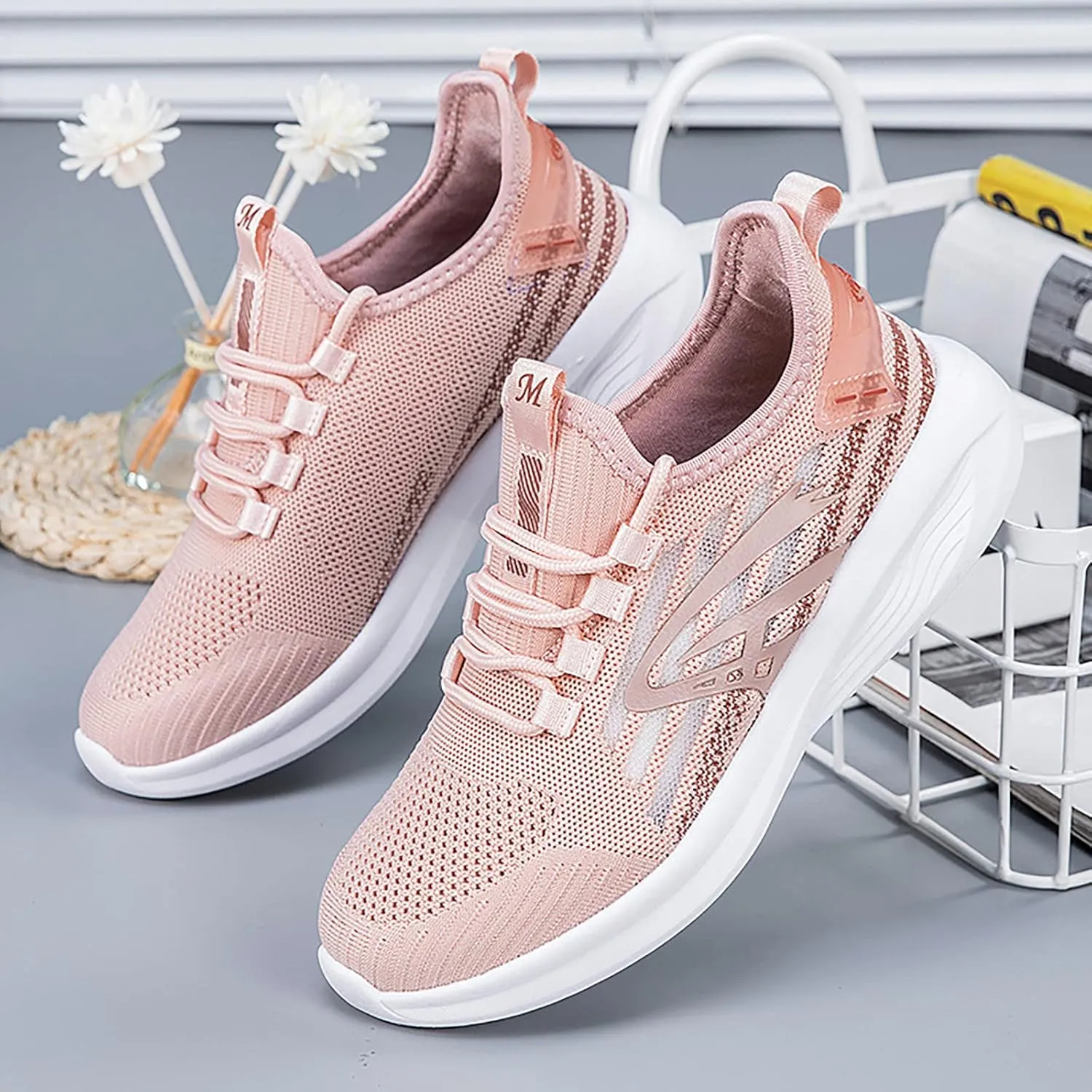 Platform Wide Sneakers for Women Fashion Womens Running Shoes Size 9 Narrow Womens Slip On Athletic Shoes Wide Width Slip On Sneakers Women Arch Support White Size 9 Women's Slip Resistant Shoes