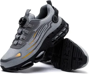 Prestivos Steel Toe Shoes for Men Women Work Safety Air Cushion Shoes Anti-Slip Lightweight Puncture Comfortable Composite Evontiras Steel Toe Casual Sneakers