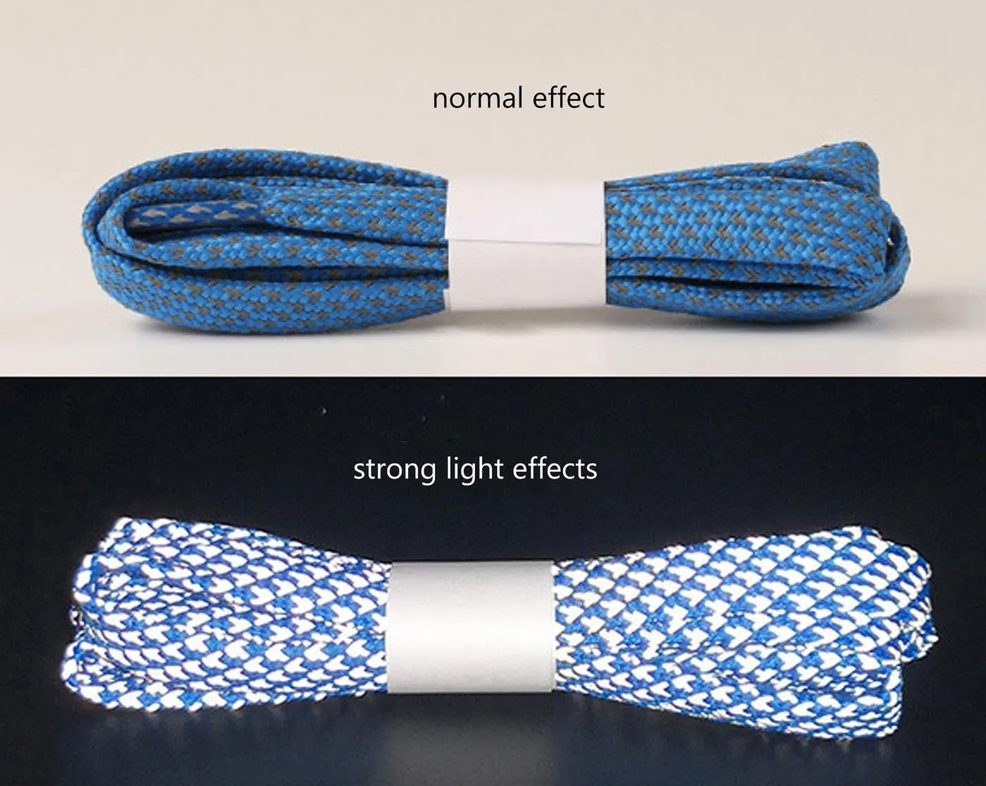 Reflective Shoe Laces for Sneakers Shoes 2 Pairs Fashion Flat 10MM Shoelaces for Adults Kids Night Safety Boots Laces