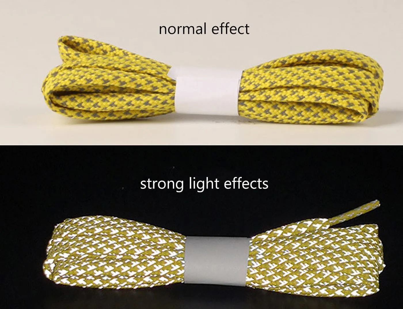Reflective Shoe Laces for Sneakers Shoes 2 Pairs Fashion Flat 10MM Shoelaces for Adults Kids Night Safety Boots Laces