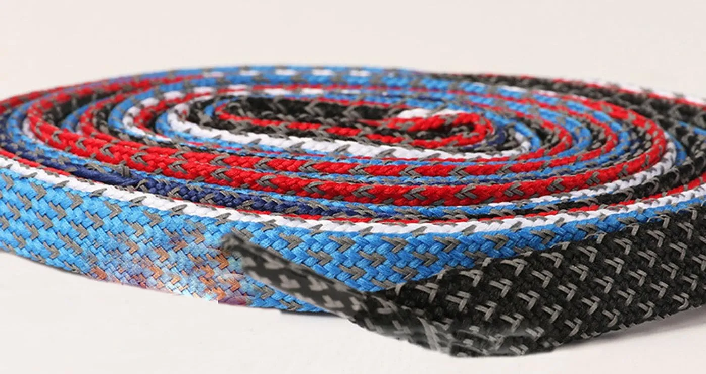 Reflective Shoe Laces for Sneakers Shoes 2 Pairs Fashion Flat 10MM Shoelaces for Adults Kids Night Safety Boots Laces