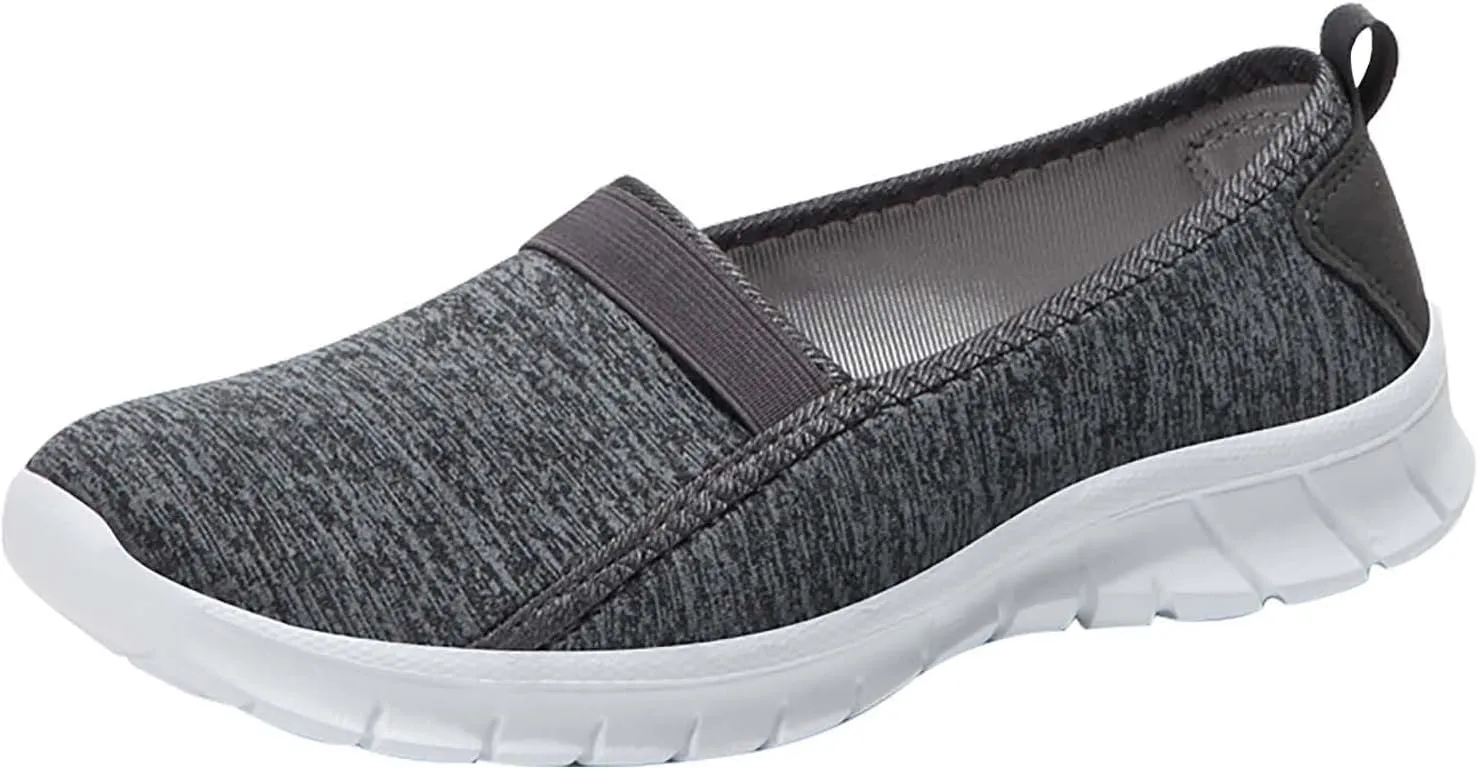 Running Shoes for Women Mesh Breathable Casual Shoes for Fall Walking Sneakers Slip on Walking Comfort Lightweight White Tennis Shoe Loafers Dress Shoe