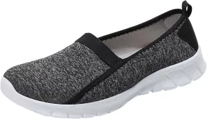 Running Shoes for Women Mesh Breathable Casual Shoes for Fall Walking Sneakers Slip on Walking Comfort Lightweight White Tennis Shoe Loafers Dress Shoe