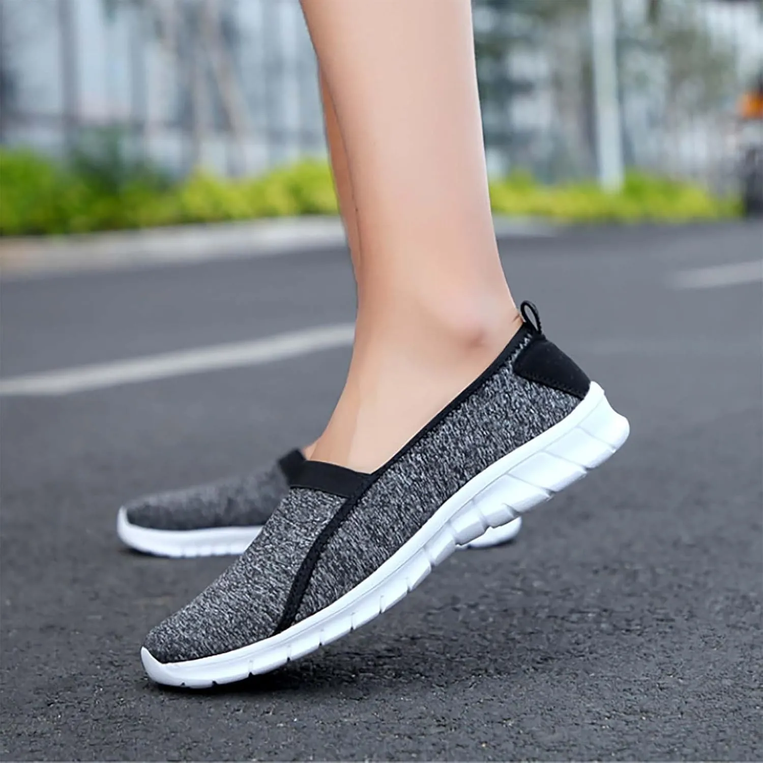 Running Shoes for Women Mesh Breathable Casual Shoes for Fall Walking Sneakers Slip on Walking Comfort Lightweight White Tennis Shoe Loafers Dress Shoe