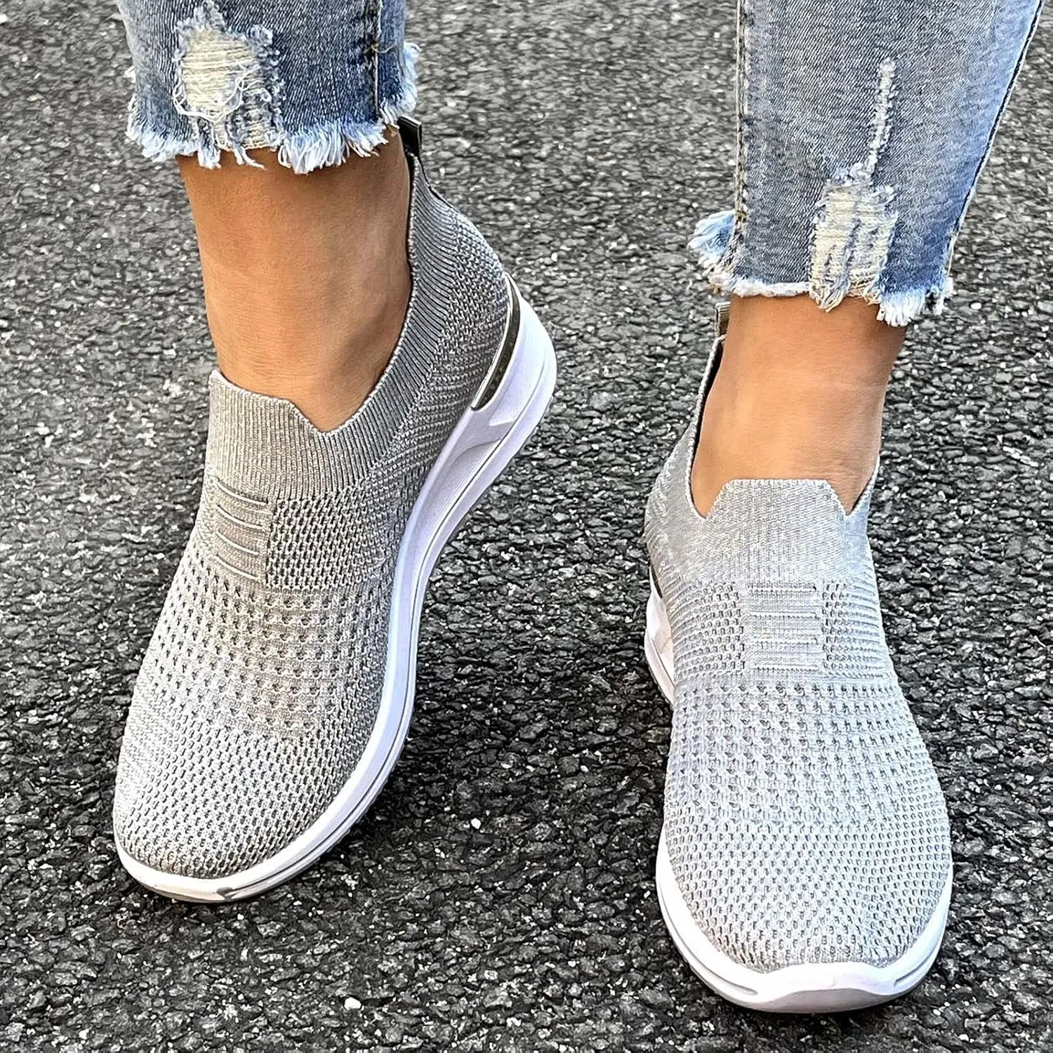 Running Shoes Women Casual Lace Up Nonslip Walking Shoes Womens Shoes Fall Women's Fashion Lace Up Sneakers