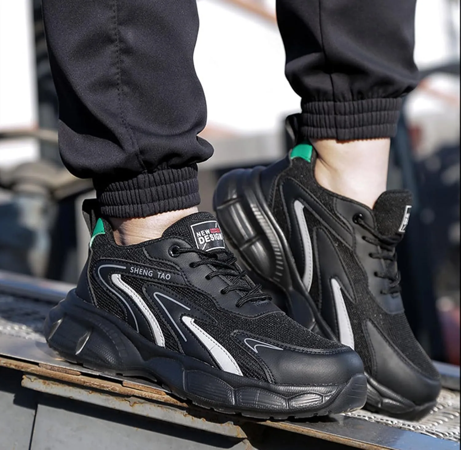 Safety Trainers for Women Men Lightweight Steel Toe Cap Trainers Work Breathable Safety Boots Non Slip Sneakers