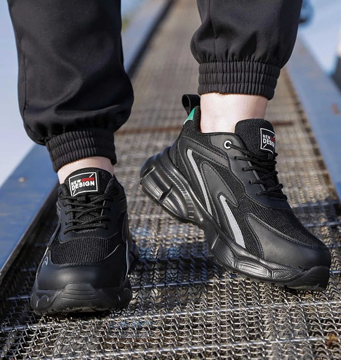 Safety Trainers for Women Men Lightweight Steel Toe Cap Trainers Work Breathable Safety Boots Non Slip Sneakers