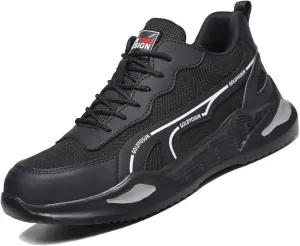 Safety Trainers for Women Men Lightweight Steel Toe Cap Trainers Work Breathable Safety Boots Non Slip Sneakers