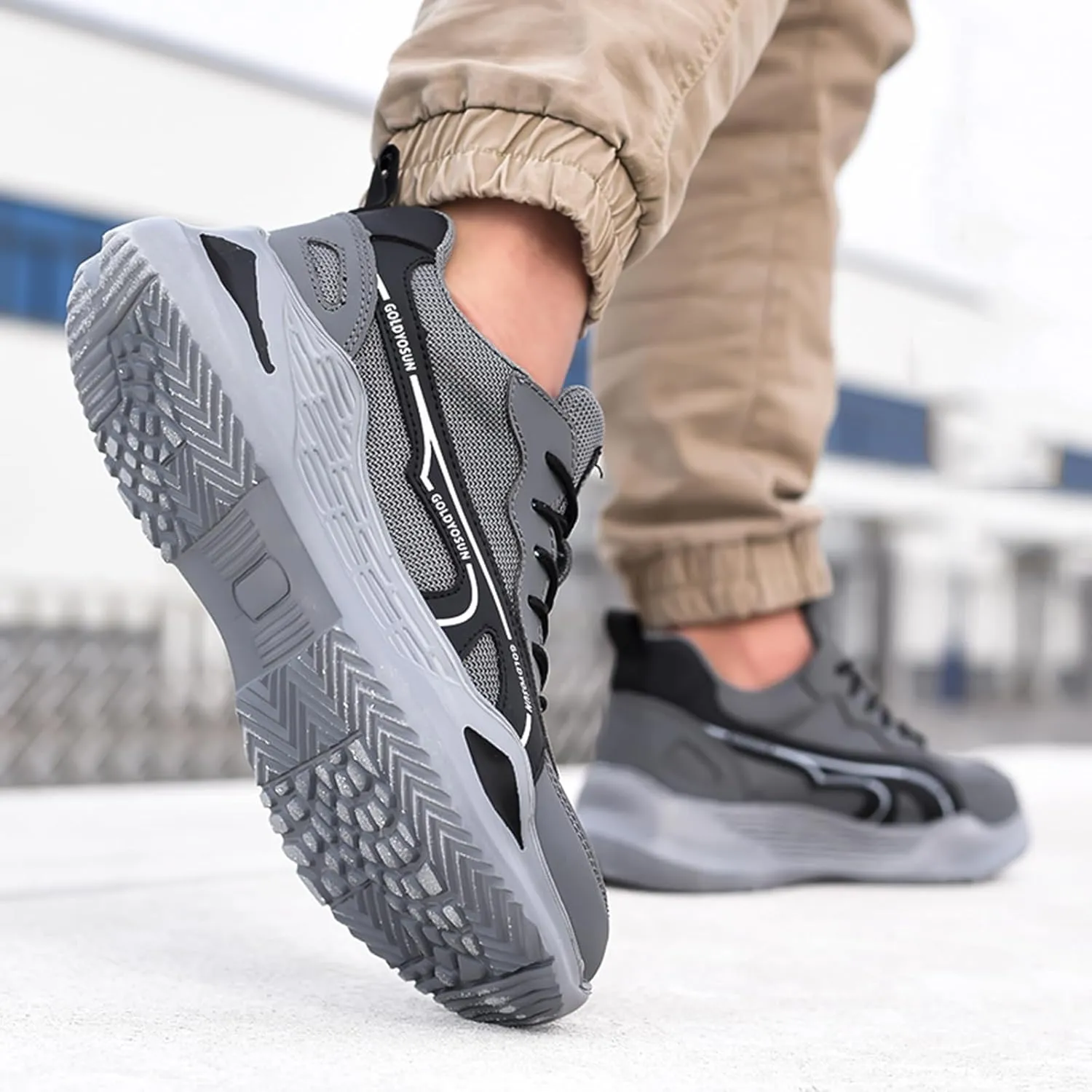 Safety Trainers for Women Men Lightweight Steel Toe Cap Trainers Work Breathable Safety Boots Non Slip Sneakers