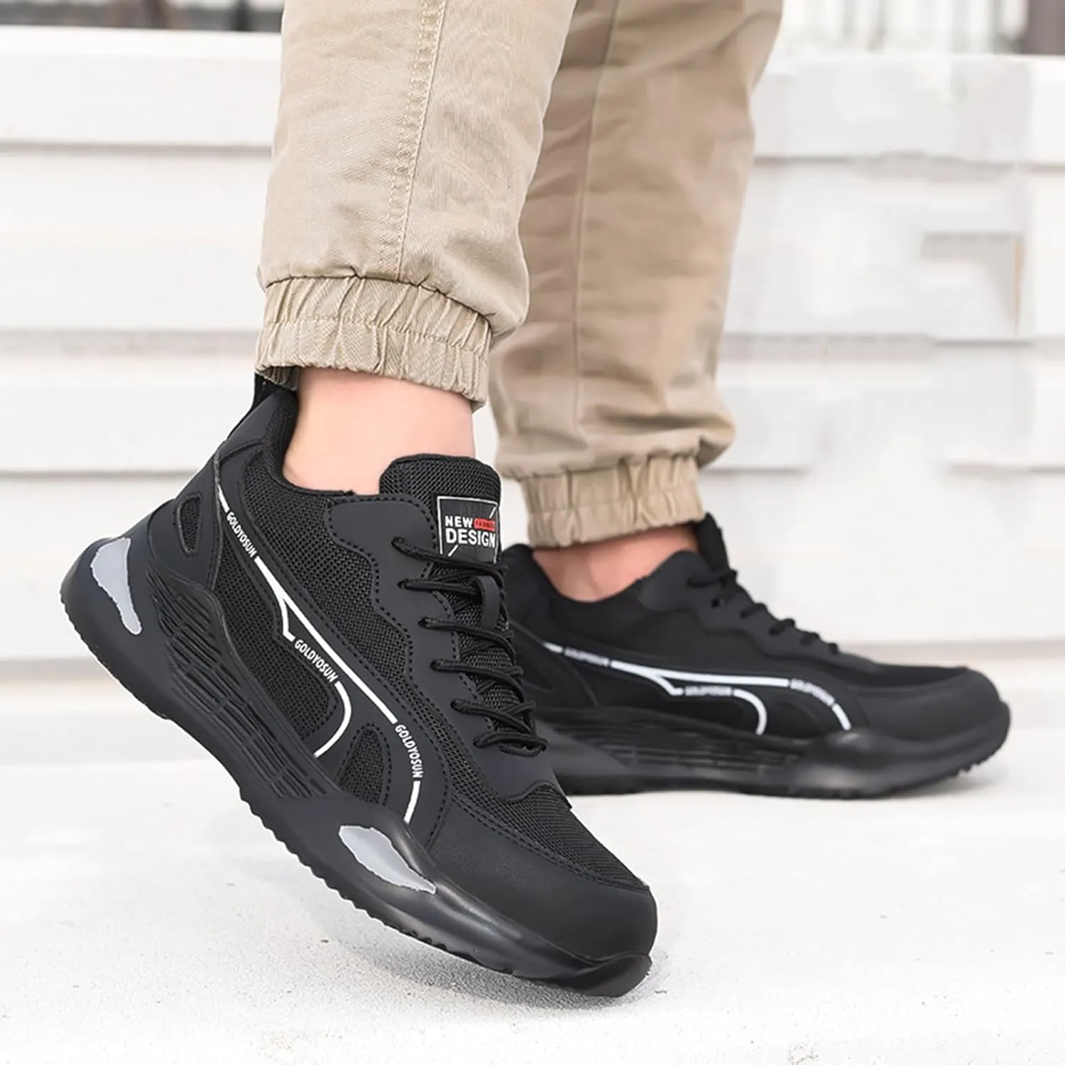 Safety Trainers for Women Men Lightweight Steel Toe Cap Trainers Work Breathable Safety Boots Non Slip Sneakers