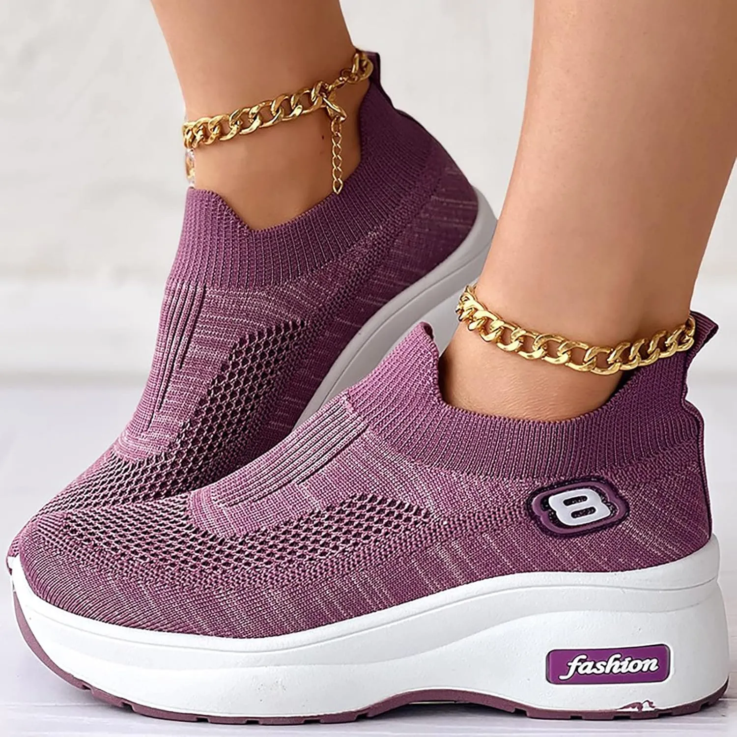SBGMoSJ Sneakers for Women Size 8 Wide Width Womens Running Shoes Size 11.5 Wide Womens Slip On Tennis Shoes Size 7 Business Casual Sneakers Women Comfy Flats Shoes Women Dressy Cute