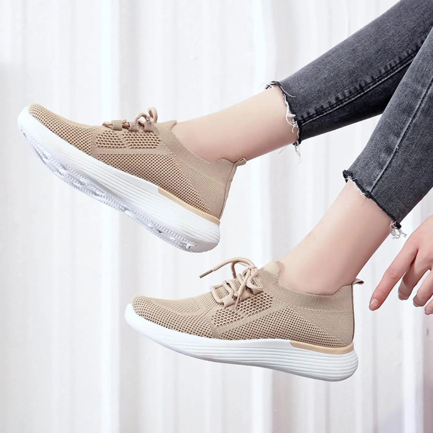 SBGMoSJ Sneakers for Women Slip Ons Size 9 Women's Slip Resistant Shoes Canvas Shoes for Women Wide Width Size 12 Womens High Top Sneakers with Zipper Athletic Shoes Women Walking Size 5.5 W