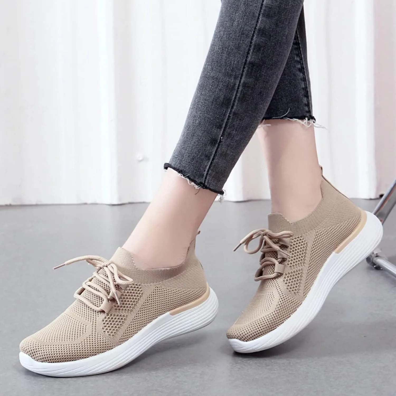 SBGMoSJ Sneakers for Women Slip Ons Size 9 Women's Slip Resistant Shoes Canvas Shoes for Women Wide Width Size 12 Womens High Top Sneakers with Zipper Athletic Shoes Women Walking Size 5.5 W