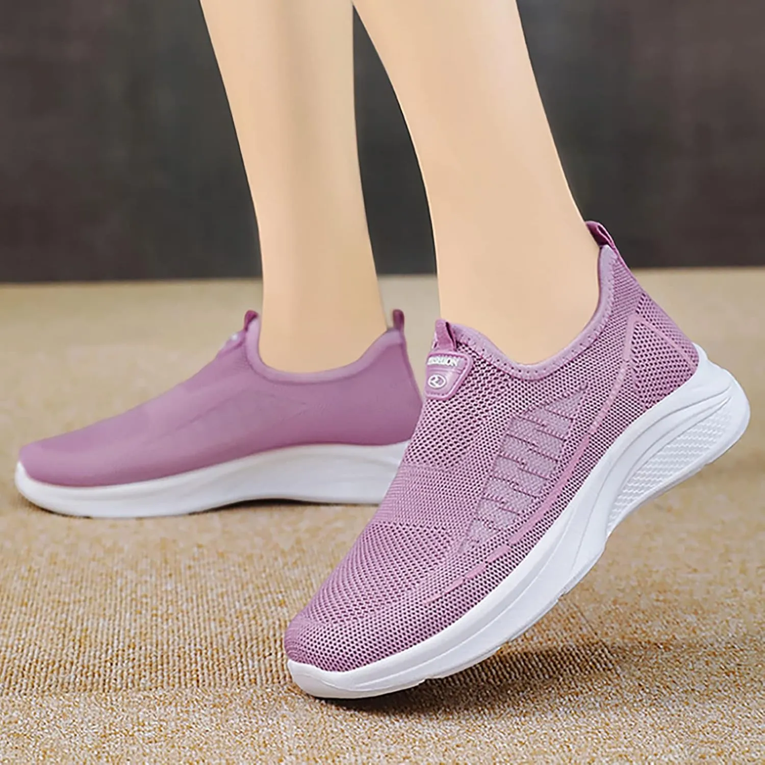 SBGMoSJ Womens High Top Side Zip Sneakers All White Slip Resistant Shoes for Women/Nurse Shoes Women's Tennis Shoes 8.5 Walking Women's Sneakers Size 8 Slip On Shoes for Women Slip Resistant