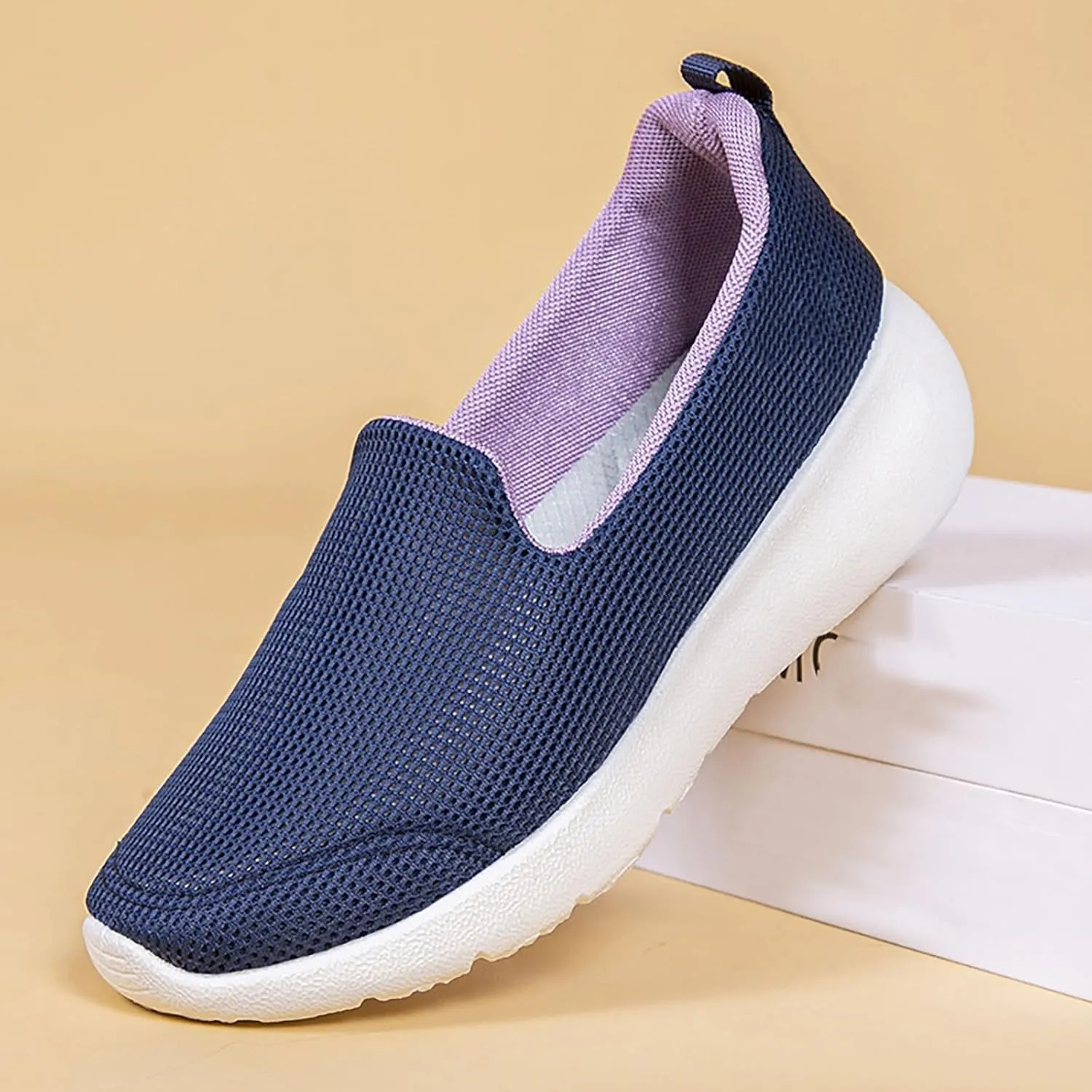 Slip On Shoes Women Lightweight Casual Black Shoes Fashion Sneakers 2025 Women's Soft Sole Mesh Comfort Orthopedic Basketball Shoe Loafers Shoe