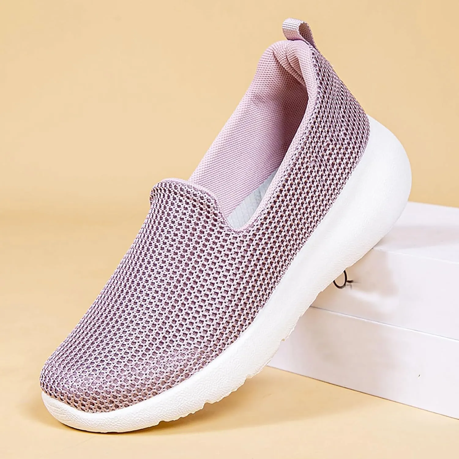 Slip On Shoes Women Lightweight Casual Black Shoes Fashion Sneakers 2025 Women's Soft Sole Mesh Comfort Orthopedic Basketball Shoe Loafers Shoe