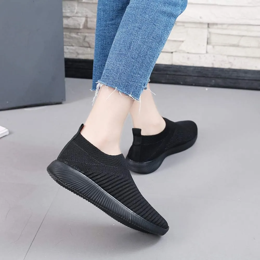 Sneakers for Women Walking Shoes Non Slip Lightweight Slip On Shoes Women Casual Shoes Dressy Casual White Platform Sneakers Slip On Tennis Shoe White Loafers