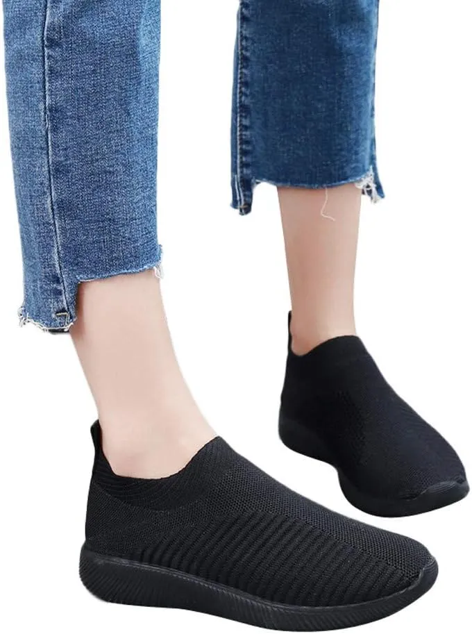 Sneakers for Women Walking Shoes Non Slip Lightweight Slip On Shoes Women Casual Shoes Dressy Casual White Platform Sneakers Slip On Tennis Shoe White Loafers